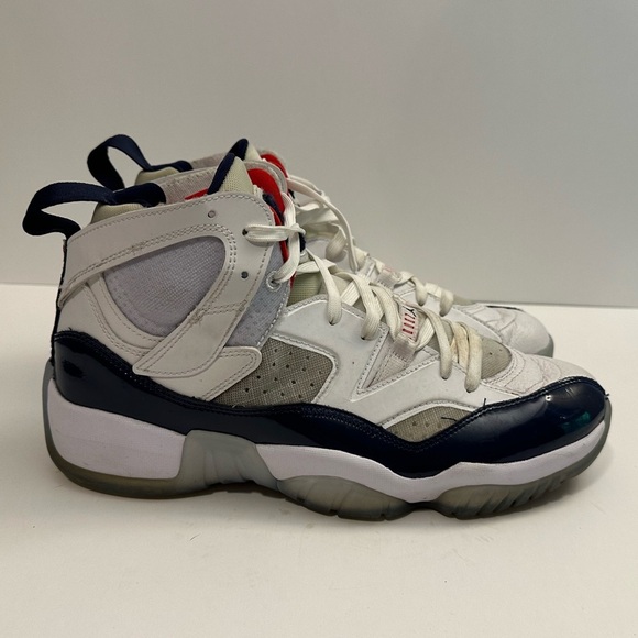 Nike Air Jordan Jumpam Two Trey DO1925 102 "White/Navy-University Red" Size 10 - Picture 8 of 16